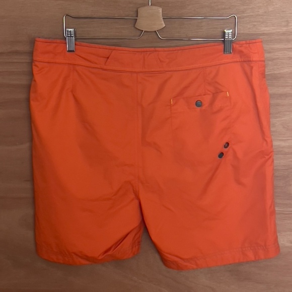 Robert Graham orange swim trunks shorts size 36 pockets drawstring classic fit - Picture 5 of 8
